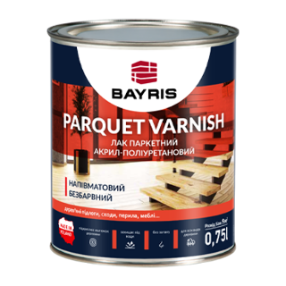 Лак паркетний “PARQUET VARNISH”. Напівматовий Bayris