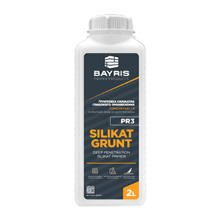 “Silikat Grunt PR3” Concentrat 1:4 - Ґрунтовка силікатна глибокого проникнення Bayris