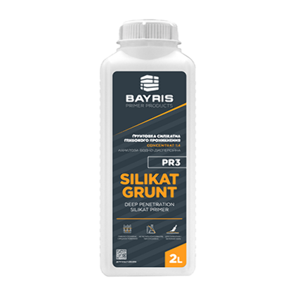 “Silikat Grunt PR3” Concentrat 1:4 - Ґрунтовка силікатна глибокого проникнення