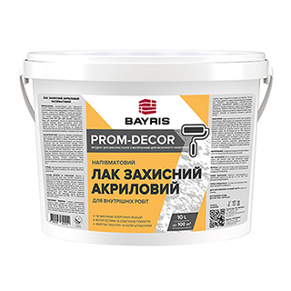 Лак захисний акриловий (напівматовий). Prom-Decor Bayris